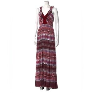 Saloni printed long dress size US 2 or small.
